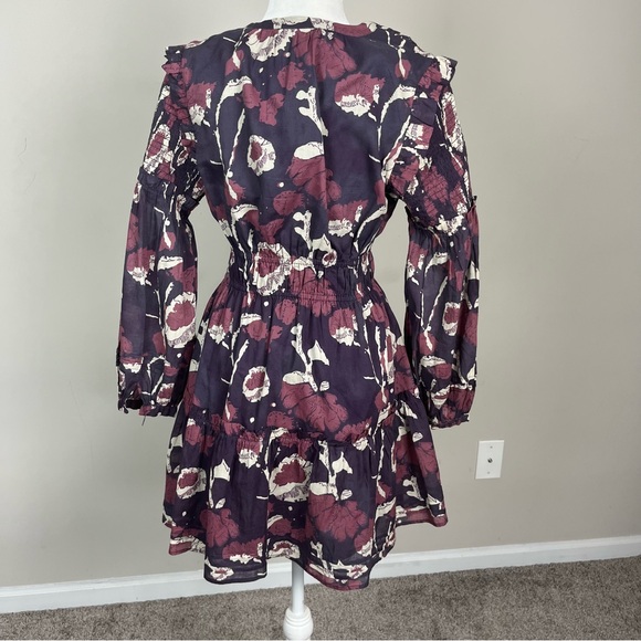 CLEOBELLA RAINEY MINI DRESS IN ABSTRACT PRINT LONG SLEEVES SIZE MEDIUM - Picture 10 of 16